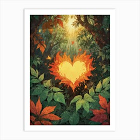 Heart Of Fire 17 Art Print