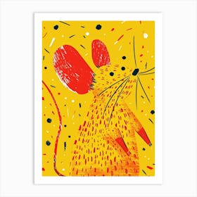 Yellow Mouse 4 Art Print