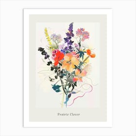 Prairie Clover 4 Collage Flower Bouquet Poster Art Print