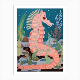 Maximalist Animal Painting Seahorse 3 Art Print