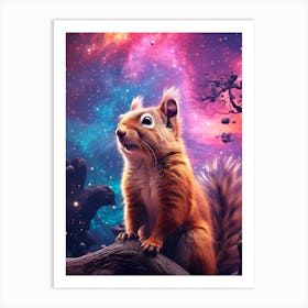 Squirrel In Space 1 Art Print