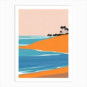 Siesta Key Beach Florida Midcentury Art Print