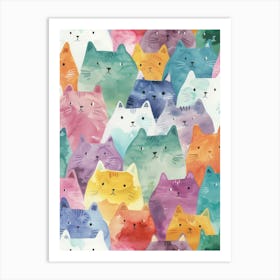 Colorful Cats 2 Art Print