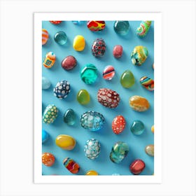 Colorful Glass Beads Art Print