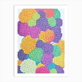 Cauliflower 2 Marker vegetable Art Print