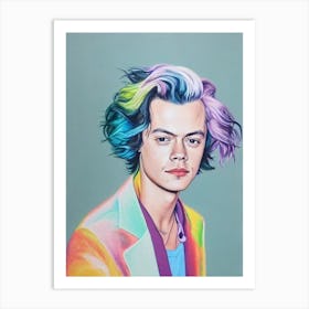 Harry Styles Colourful Illustration Art Print