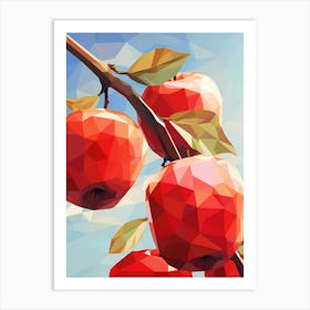 Polygonal Apples Art Print