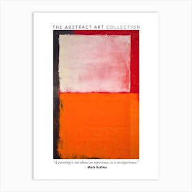 Orange Tones Abstract Rothko Quote 1 Exhibition Poster Art Print