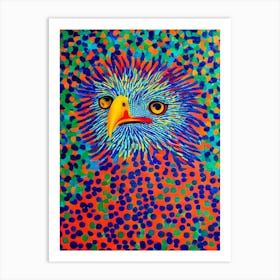 Eagle Yayoi Kusama Style Illustration Bird Art Print