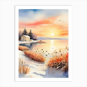 Winter Landscape Painting .2 1 Art Print