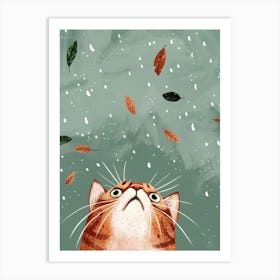 Autumn Cat 3 Art Print