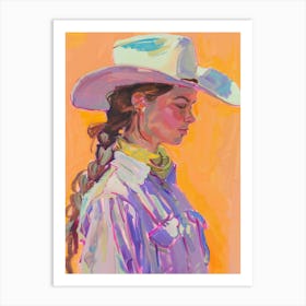 Cowgirl Painting 4 Art Print