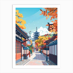 Nara Japan 1 Colourful Illustration Art Print