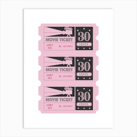 Movie Ticket 1 Art Print