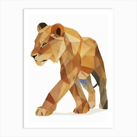 Barbary Lioness On The Prowl Clipart 4 Art Print
