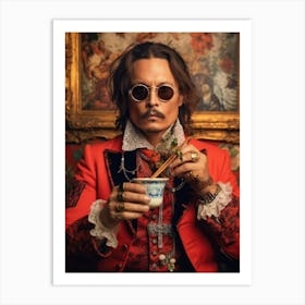 Johnny Depp Fashion Art Art Print