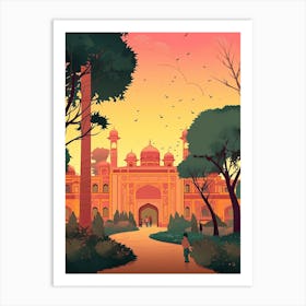 Lucknow India Travel Illustration 2 Art Print