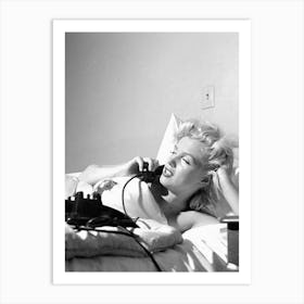 Marilyn Monroe Movie Black And White Art Print