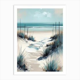 Baltic and North Sea Landscape - Abstract Minimal Boho Beach 1 Art Print