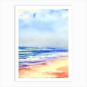 Anjuna Beach 3, Goa, India Watercolour Art Print