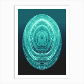  Spiritual Digital Crystal Green Art Print