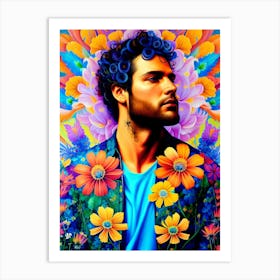 Flower Man 4 Art Print