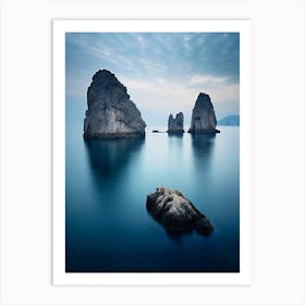 Rock Formations In The Sea Art Print