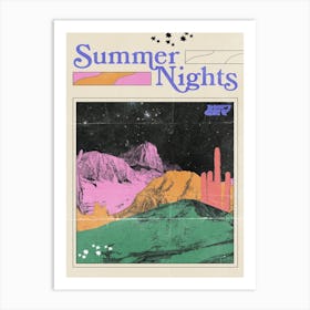 Summer Nights | Retro Vintage Poster Art Print