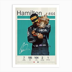 Lewis Hamilton 6 Art Print