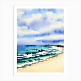 Collaroy Beach 4, Australia Watercolour Art Print