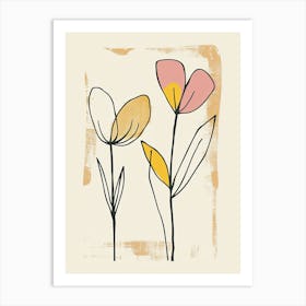 Sarajevo Flower Market Boho Minimalist Style Art Print