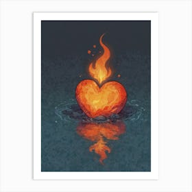 Heart Of Fire 68 Art Print