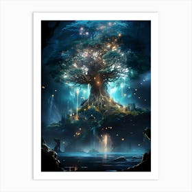 Magical Tree House Art Print