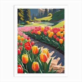 Tulips In Bloom Art Print