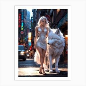 White Wolf Art Print