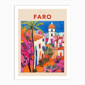 Faro Portugal 8 Fauvist Travel Poster Art Print