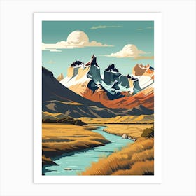 Torres Del Paine Circuit Chile 1 Hiking Trail Landscape Art Print