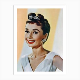 Audrey Hepburn Retro Collage Movies Art Print