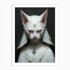 White Cat 1 Art Print