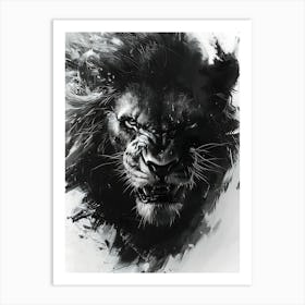 Lion Roaring 4 Art Print