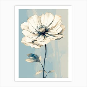 White Anemone Art Print