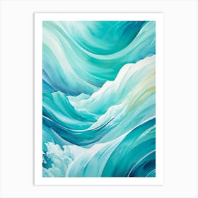 Abstract Rendition Of A Summer Day On A Tropical Glacier Brushed By The Wind With Maritime Patterns (1) Art Print