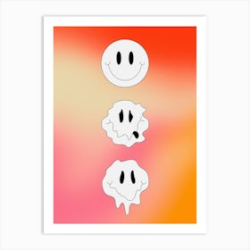 Dripping Smiley 5 Art Print