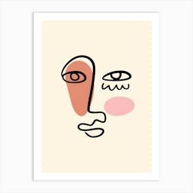 Portrait Of A Face Art Print