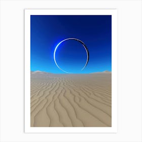 Abstract Circle In The Desert Art Print