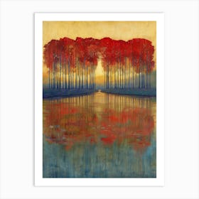 'The Red Trees' Art Print