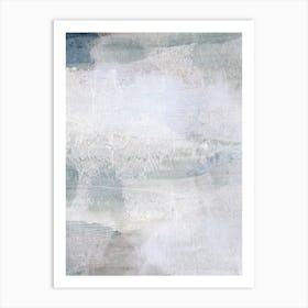 Abstract Blue And Cream Art Print