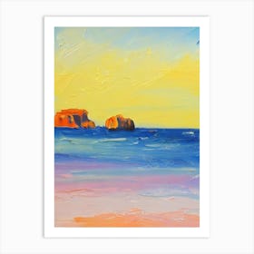 Navagio Beach, Zakynthos, Greece Bright Abstract Art Print