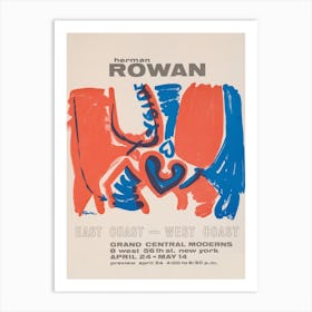 Herman Rowan Vintage Exhibition Poster Art Print