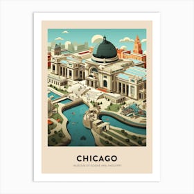 Museum Of Sciene And Industry 3 Chicago Travel Poster Art Print